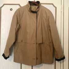 Campera Importada Abrigo Impermeable Mujer Beige Clásica