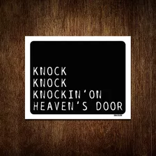 Kit 5 Placas Decorativa - Knock Knockin'on Heaven's Door