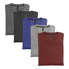 Kit 5 Camisetas Camisa Masculina Básica Extra Plus Size