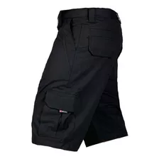 Bermuda Masculina Hunter Tática Militar Ripstop Bélica Preta