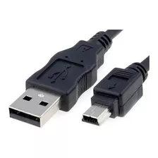 Cable Mini Usb 5 Pines Para Carga Y Datos Con Filtro Usb 2.0 Color Negro