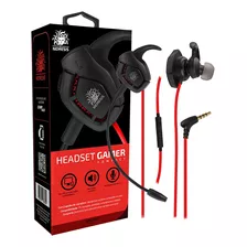 Fone Gamer Nemesis Headset Gamer Compact - Preto E Vermelho