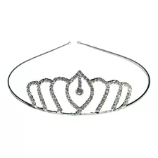 Diadema Tiara Corona Con Strass Dorada O Plateada