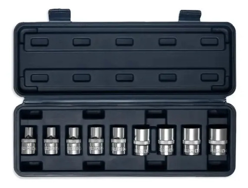 Juego Tubos Bocallaves Torx Bremen® 2906 X 9pz Encastre 1/2 Azul