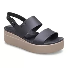 Sandalia Crocs Brooklyn Low Wedge Negro Original Dxvida