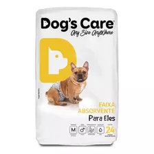 Kit Fralda Higiênica Dogs Care M 24 Unidades Macho Para Cães