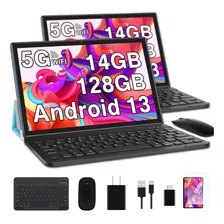 Tablet Goodtel G10 10 Pulgadas Azul 14gb Ram 128gb Rom Tf 1tb Expansión Octacore 2.0ghz Wifi 2.4g 5g Bluetooth 5.0 Certificación Google Gms Con Funda Teclado Ratón