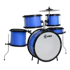 Bateria Acústica Infantil Luen Pop Kids Azul - Reforçada