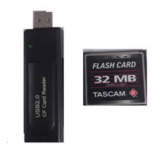 Cartão Compact Flash 32mb Tascam + leitor Usb