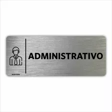 Placa Indicação Setor Portas - Administrativo - 8x20cm