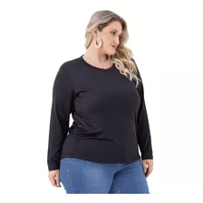 Blusa Peluciada Termica Manga Longa Plus Size Basicas 503a 