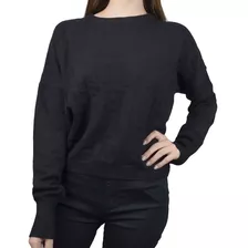 Blusa Feminina Mooncity Cropped Tricot Preto 650908