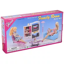 Barbie Tamaño Dollhouse Muebles  habitación Familiar Tv Sof