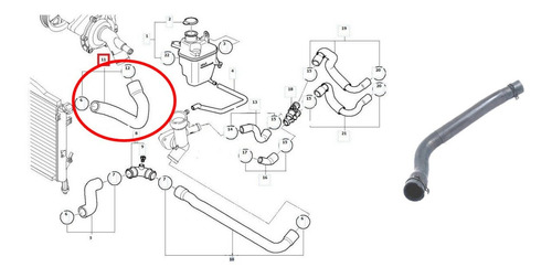 Manguera Superior Radiador Mini Cooper 2001-2006 R50 R52 R53 Foto 2