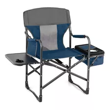 Silla De Campamento Plegable Con Mesa Auxiliar, Bolsa Nevera