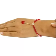 Pulsera Cristal Sk Modelo Corazon Roja