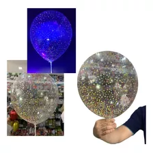 Bexiga Balão Cristal Com Bolinhas Coloridas Dentro Kit C/ 5
