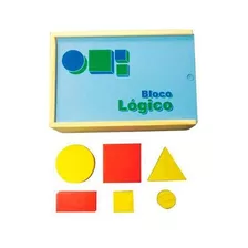 Bloco Lógico Brinquedo Educativo Em Mdf 48 Peças