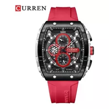 Reloj Para Hombre Curren Curren Chronograph Kred8204 Rojo