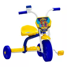 Triciclo Infantil Motoca Velotrol Menino Menina Ultra Bikes Cor Azul/amarelo