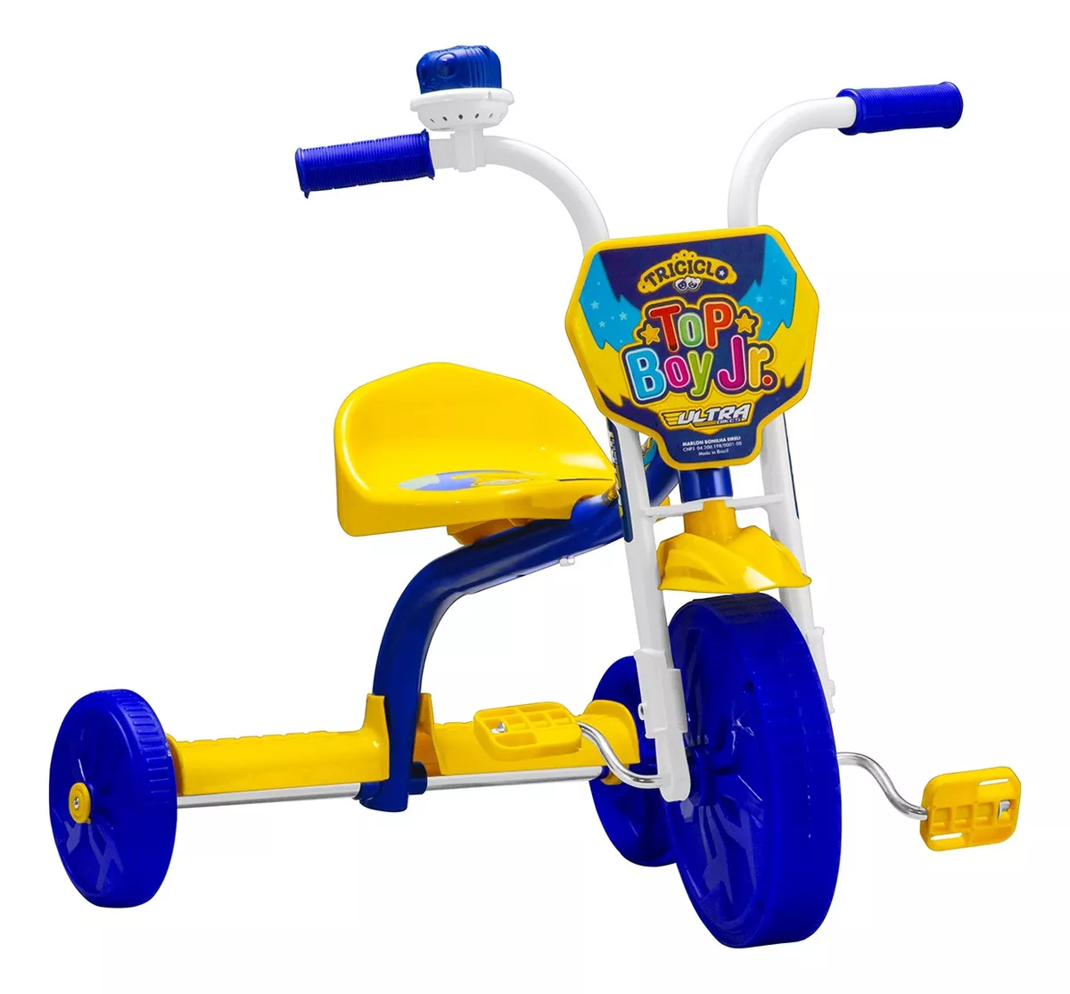 Velotrol Infantil Menino Menina Ultra Bikes Azul Amarelo