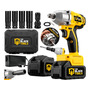 Chave De Impacto A Bateria 21v 1/2 Pol 2400 Rpm Bivolt Com Acessórios E Maleta The Black Tools Amarelo/preto 127/220v