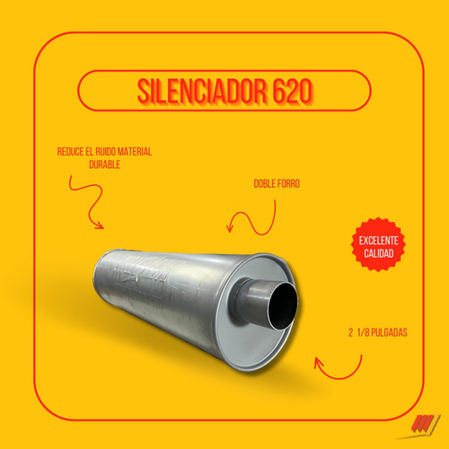 Silenciador Universal Redondo 620 6 Cil. Foto 4