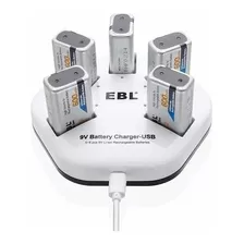 Cargador Multiple Para 5 Baterias De 9v. Ebl