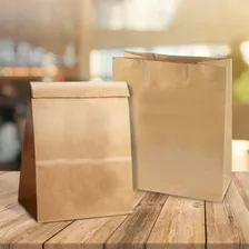 Saco Kraft Sos Liso Embalagem Resistente Delivery Lanche