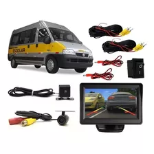 Kit Monitor 2 Cam Ré E Frontal Escolar Boxer Sprinter Ducato