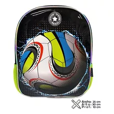 Mochila Espalda Pelota De Fútbol 12 Pulgadas Phi Phi Bags Color Negro