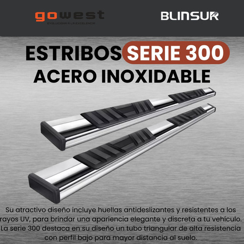 Estribos Serie 300 Acero Inoxidable Ford Ranger 2013 - 2022 Foto 2