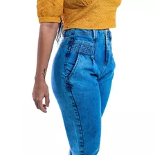 Calça Feminina Slouchy Alta 100% Algodão 3756