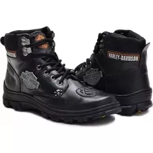 Bota Harley Davidson Coturno Couro Legitimokit Gratis Promoç