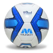 Pelota Fubol Kossok Tribal Nº5 Munich Cosida A Mano Color Blanco/azul