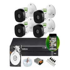 Kit Intelbras 4 Cam 1220b Full Hd 1080p 2m Dvr 4 Mhdx 1104