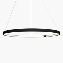 Lampara Colgante Circular Led Anillo 36w 60cm Negro Puraluz