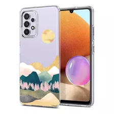 Funda Para Galaxy A32 Transparente Diseno Montana