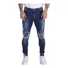 Calça Jeans Masculina Slim Elastano Estilo Homem Moderno 274