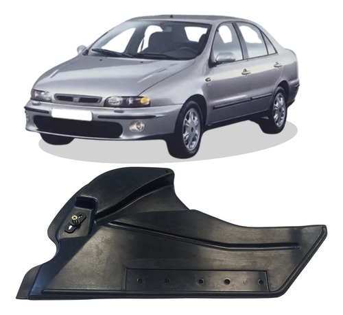 Protetor Defletor Lateral Direito Motor Fiat Marea 98/07 Mp5153 - Fiat - Código 180368344243