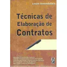 Técnicas De Elaboração De Contratos - Leslie Amendolara