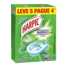 Pastilha Adesiva Sanitaria Harpic Pinho 5 Unidades Promo