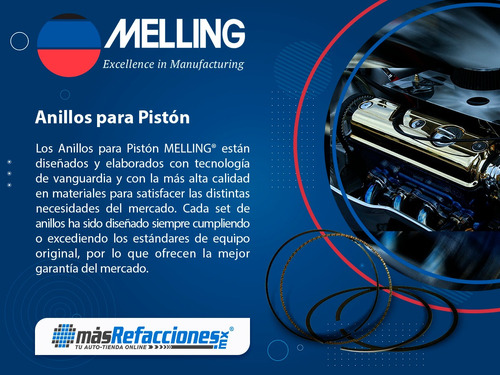 Anillos Piston 0.020 Melling Cromado G3 Wave 4 Cil 1.6l 09 Foto 4