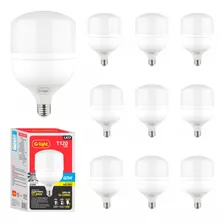 Kit 10x Lâmpadas Led Bulbo Alta Potência 60w E27 Branco Frio