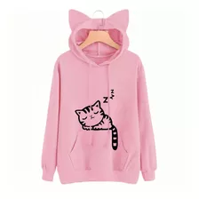 Orejas De Gato Lindo Ajuste Flojo Señoras Sudadera Caliente