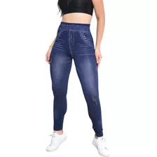 Kit C/ 4 Calca Feminina Leg Fake Imita Jeans - Suplex