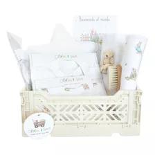 Caja Regalo Baby Shower Bienvenido Al Mundo Con Accesorios