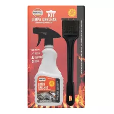 Kit Limpa Grelhas Primegril 500ml C/ Escova De Aço 