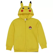 Sudadera Con Capucha Pokémon Pikachu Para Niños, Amarilla (1