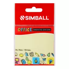 Nota Adhesiva Simball Office Notas Adhesivas Liso Color Amarillo